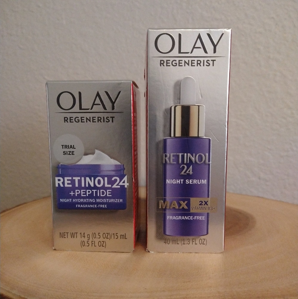 Olay Regenerist Retinol 24 Max Night Serum And Moisturizer